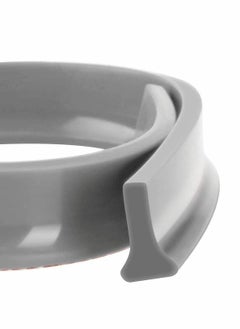 Excefore Collapsible Threshold Water Dam, Self-Adhesive Shower Barrier Bathroom And Kitchen Water Stopper, Home Water Retention System, Waterproof Water Flow Block Seal Strip (Gray), 1.4M  - Image 1