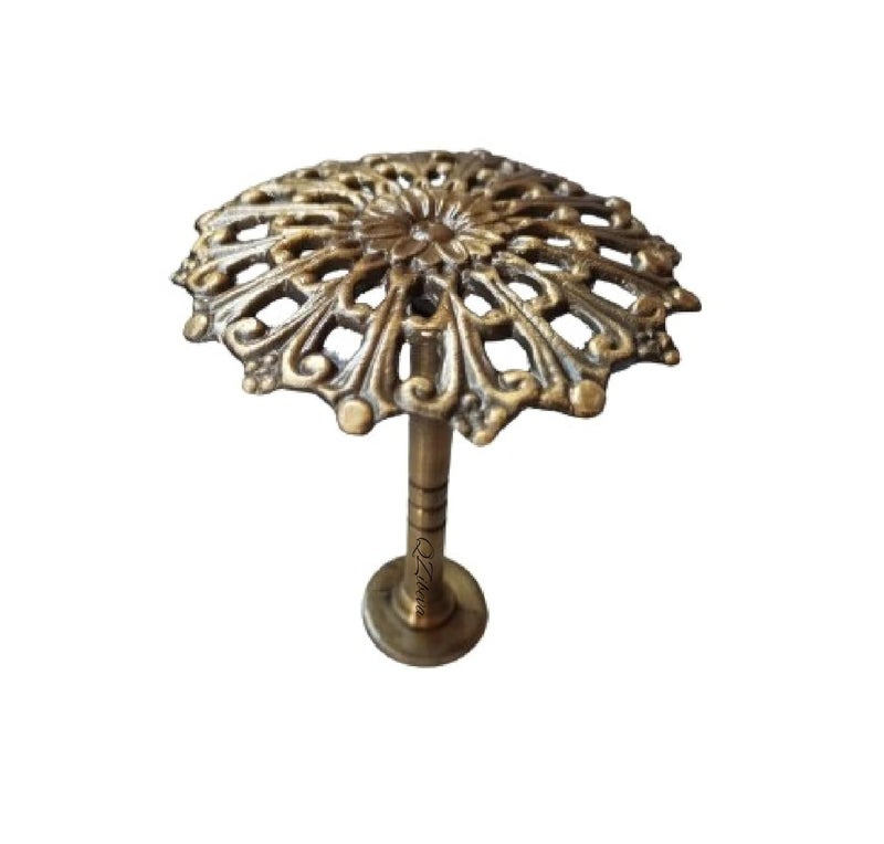 QZibeva 2 Pack Curtain Holdbacks Metal Round Medallion Drapery Tiebacks Wall Hooks Modern Simple Style Home Decor with 2 pcs Screws Bronze - Image 4