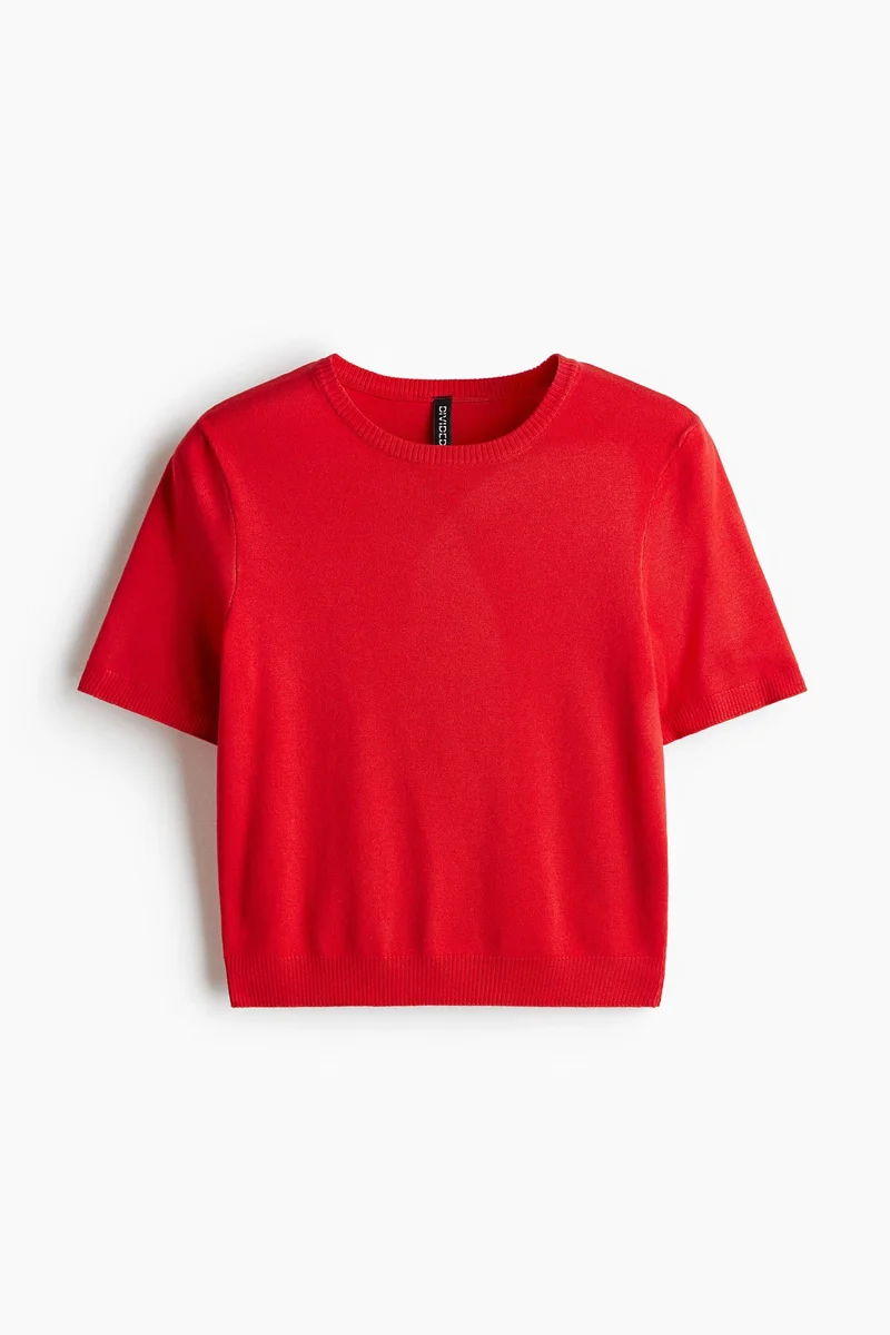H&M Fine-knit T-shirt