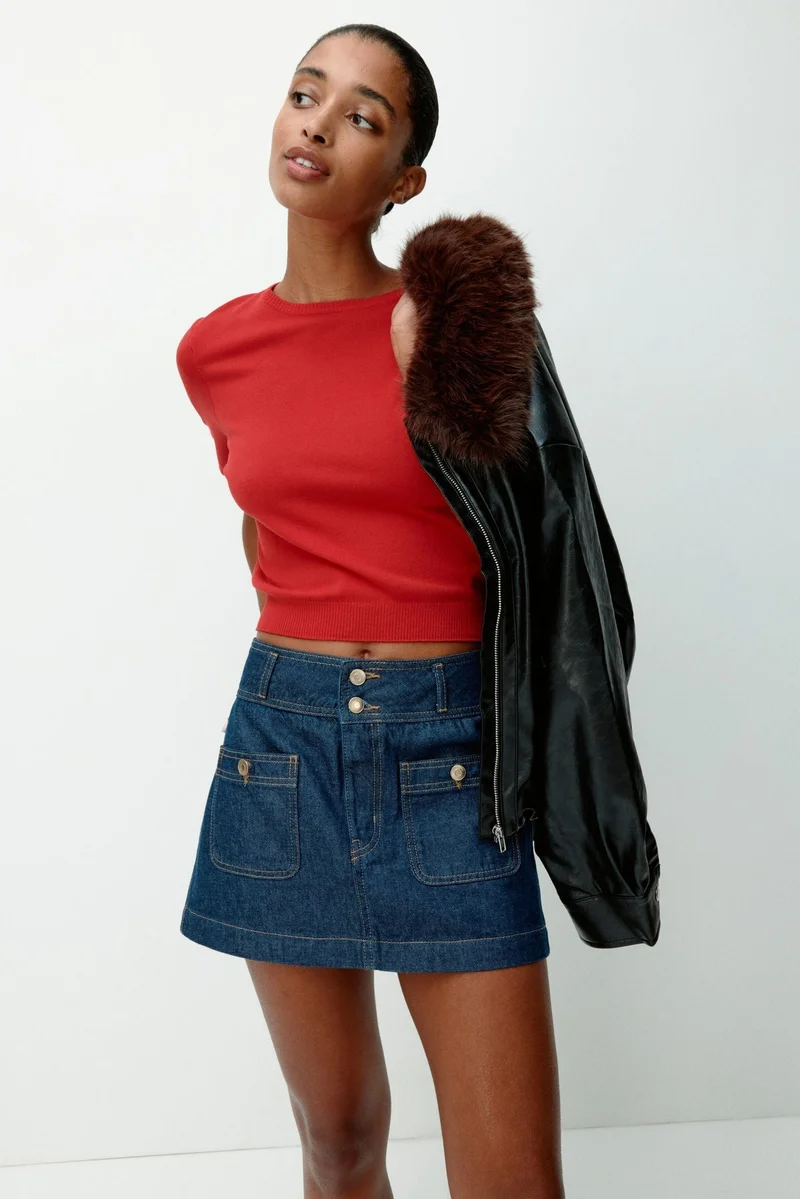 H&M Fine-knit T-shirt