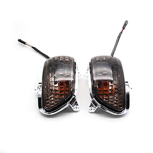 TESWNE Motorcycle Front Plastic Turn Signal Lights For Goldwing GL1800 2001-2013 (Smoke) - Image 3