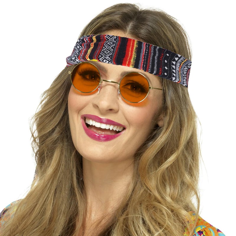 FEYIR 60s 70s Outfit for Women Hippy Accessories Fringe Hippie Vest Clothes for Halloween Disco Party Hippie Costume Set Brown - Image 5