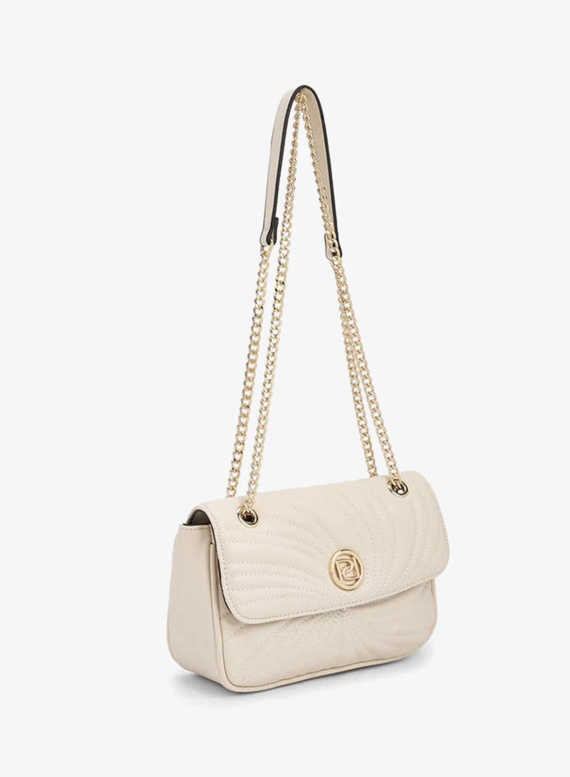 Paprika BEIGE Quilted Crossbody Bag With Chain Strap for Women | Best Price UAE