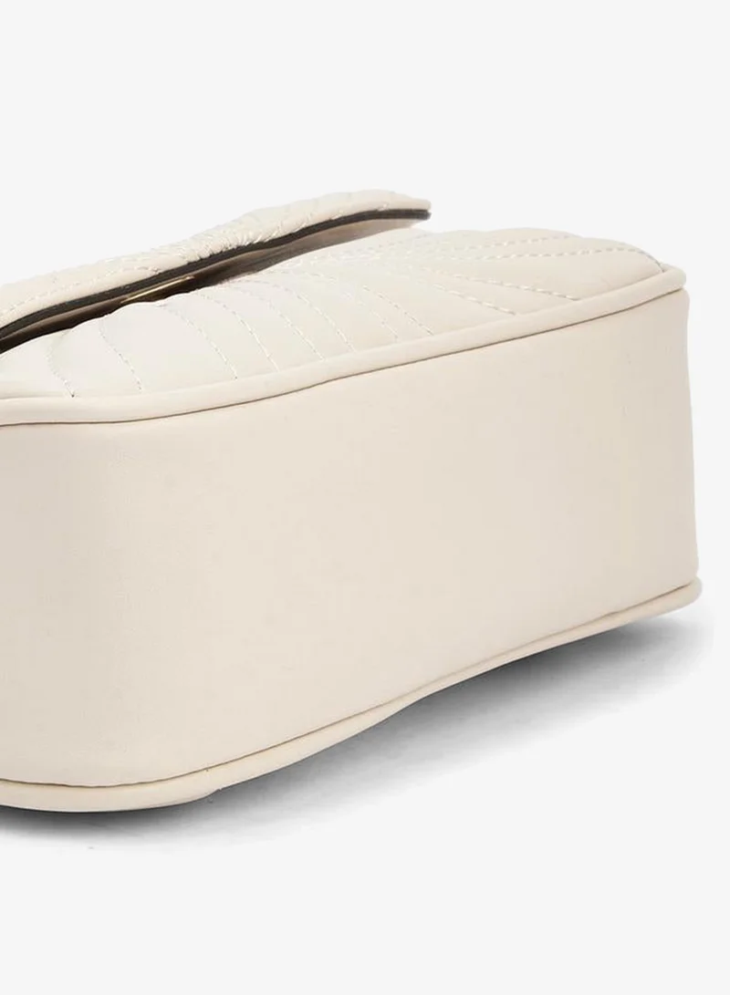 Paprika BEIGE Quilted Crossbody Bag With Chain Strap for Women | Best Price UAE