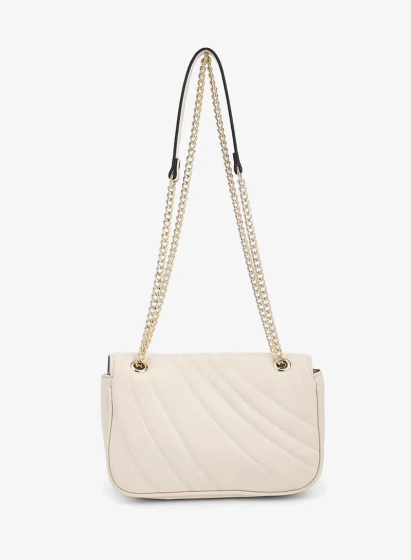 Paprika BEIGE Quilted Crossbody Bag With Chain Strap for Women | Best Price UAE