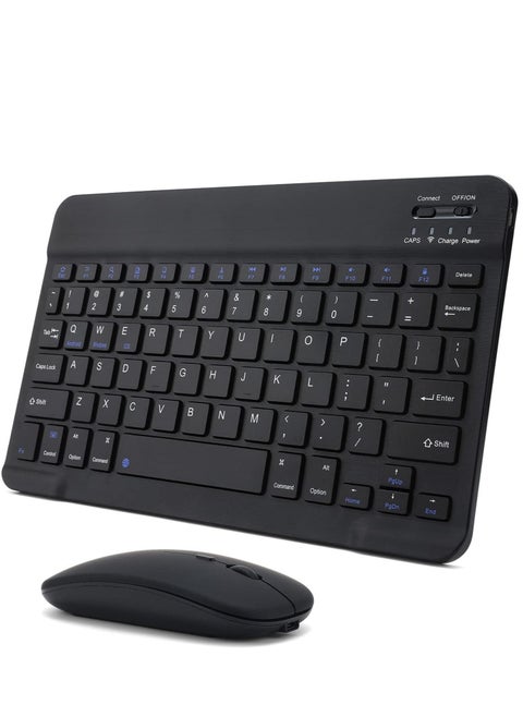 Wireless Keyboard,Multi-Device Universal Bluetooth Keyboard, Portable Keyboard, Suitable for iPad Mini 9.7/10.2/10.5/10.9/11/12.9 inch, Samsung Tablets, Smartphones, PC, MacBooks (Black)