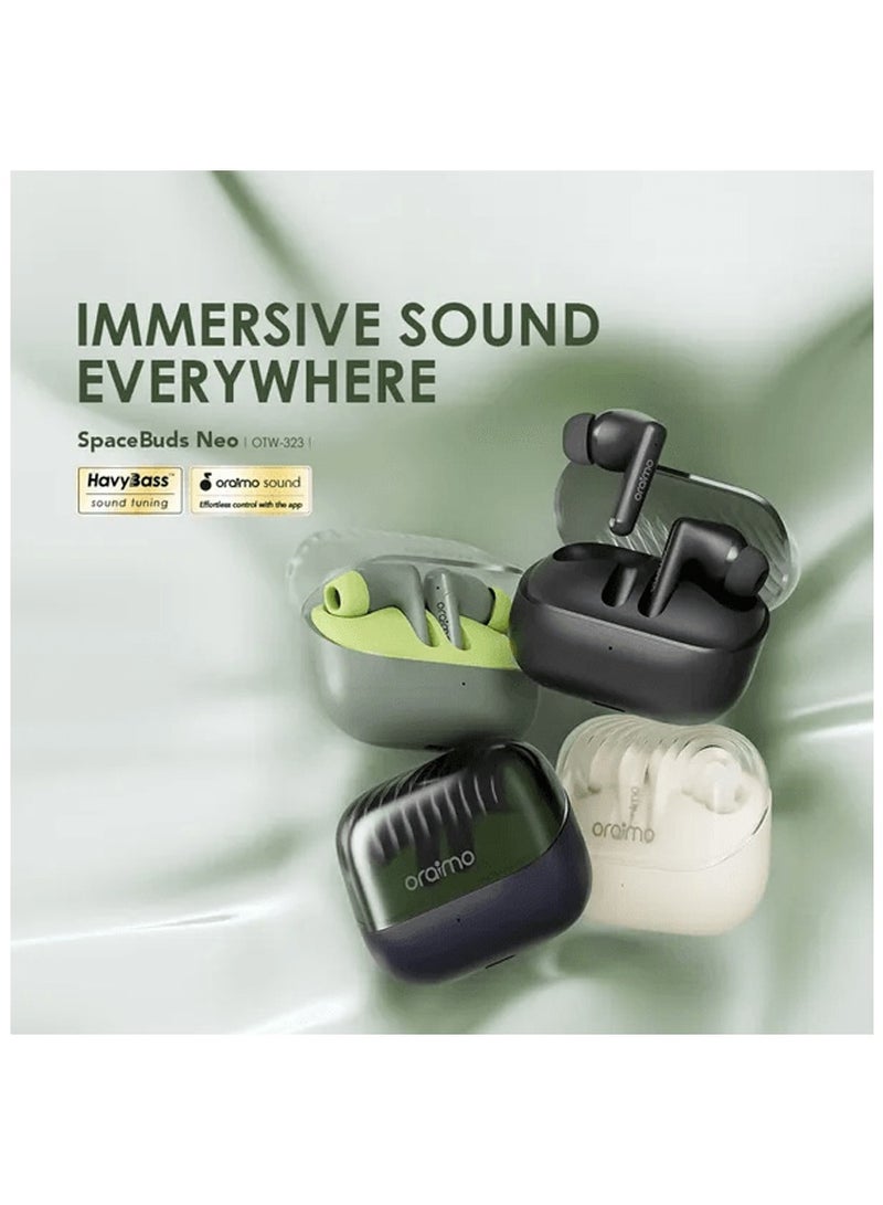 Oraimo SpaceBuds Neo OTW-323 | True Wireless Earbuds with 30H Playtime, Bluetooth 5.4, Game Mode, Spatial Audio, IPX4 Waterproof, Fast Pairing - Black - Image 3