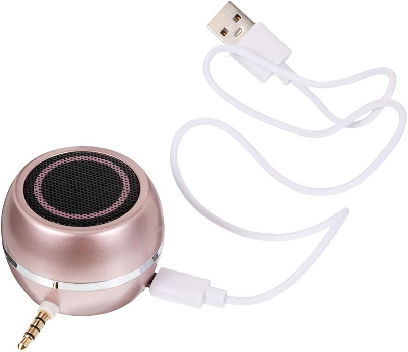 USB Rechargeable Desktop Speaker with Aux Input Compact Plug in Speaker for Computer Smartphone Stable Performance Easy Operation - Image 2