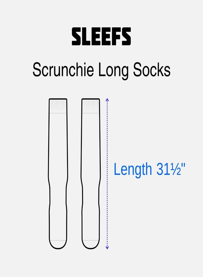 SLEEFS Yellow Scrunch Football Socks - Knee‑High Moisture‑Wicking Extra Long Football Socks for Men, Women & Youth - Pre‑Scrunched Design, Enhanced Grip & Shin Guard Support - Image 4