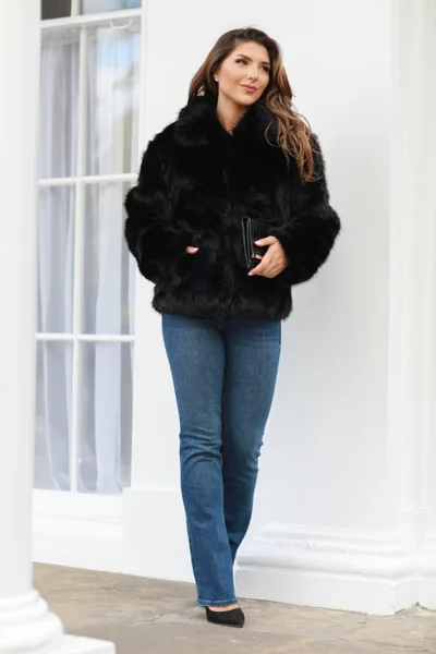 Double Second Faux Soft Fur Jacket