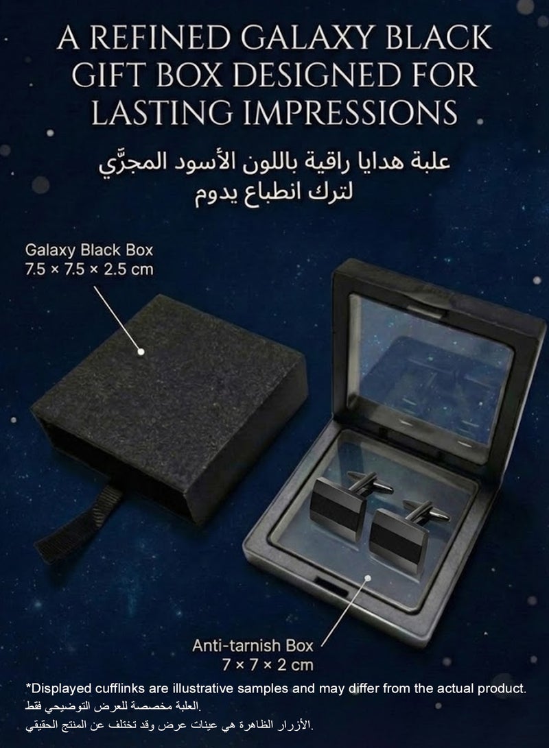 FIORICASA Men’s Brushed Copper Round Cufflinks – Silver & Gunmetal Finish, Modern Minimal Design - Image 5