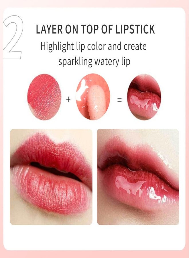 Tiejdhr 3Pcs Plumping Lip Oil, Lip Glow Oil Tinted Lip Balm Lip Care, Long Lasting Nourishing, Transparent Toot Lip Oil Repairing Lip Lines and Prevents Dry Cracked Lip Plumper (Lip Gloss- C Set) - Image 3