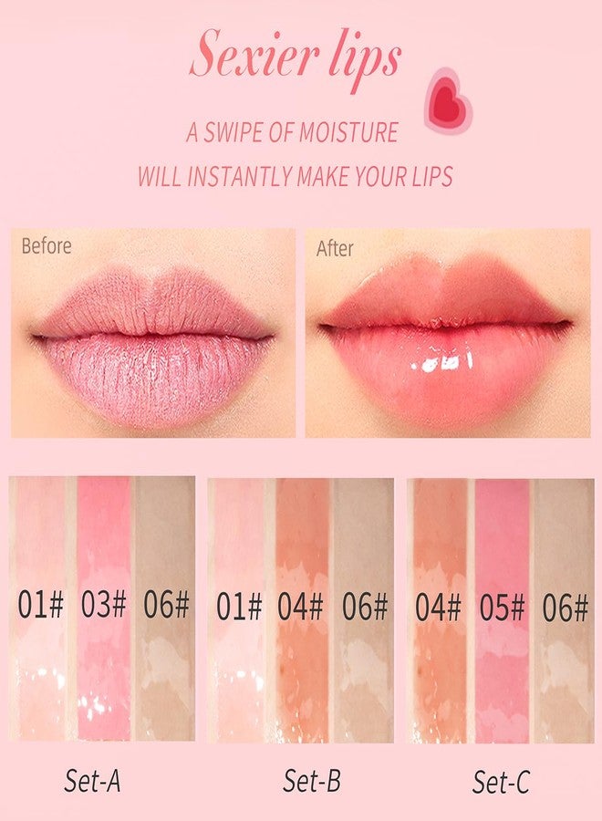 Tiejdhr 3Pcs Plumping Lip Oil, Lip Glow Oil Tinted Lip Balm Lip Care, Long Lasting Nourishing, Transparent Toot Lip Oil Repairing Lip Lines and Prevents Dry Cracked Lip Plumper (Lip Gloss- C Set) - Image 5