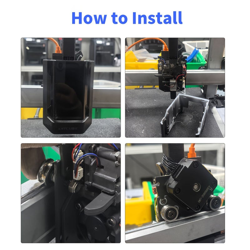 4 قطع بكرة طابعة ترقية لسلسلة Anycubic Kobra3 و Kobra2، محمل فولاذي متين على شكل حرف U - Image 5