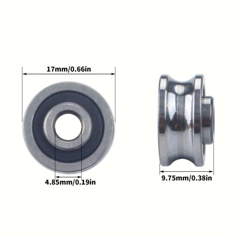 4 قطع بكرة طابعة ترقية لسلسلة Anycubic Kobra3 و Kobra2، محمل فولاذي متين على شكل حرف U - Image 3