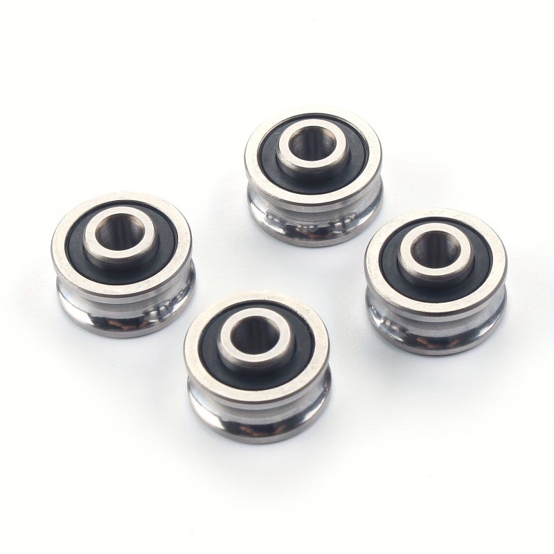 4 قطع بكرة طابعة ترقية لسلسلة Anycubic Kobra3 و Kobra2، محمل فولاذي متين على شكل حرف U - Image 1