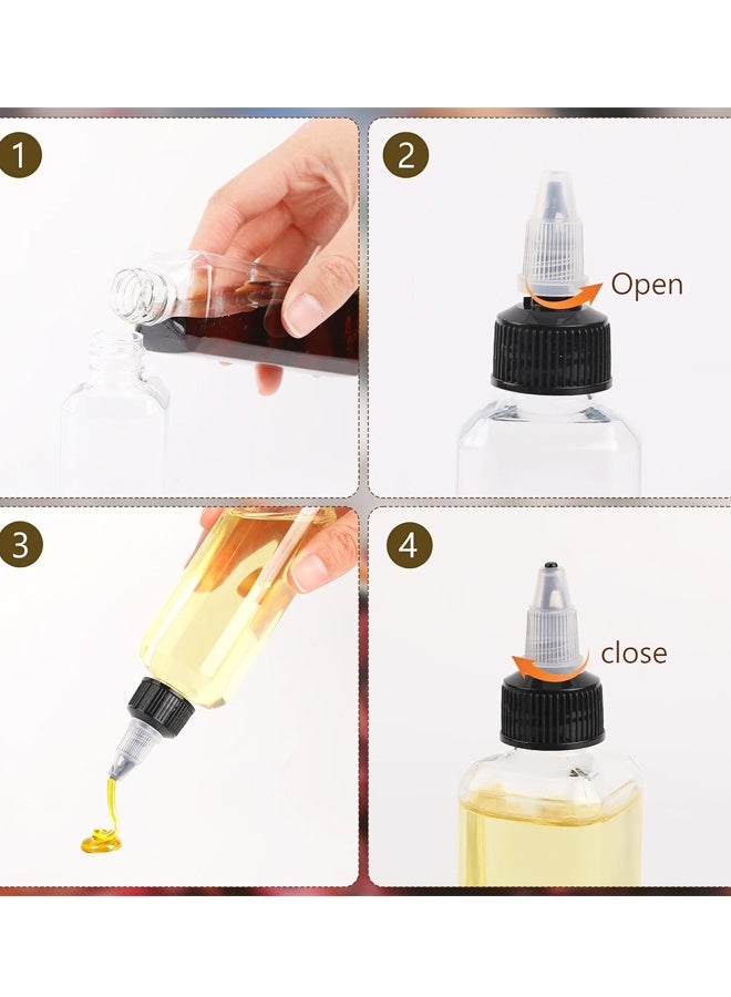 4PCS 3.4OZ Plastic Squeeze Bottles, Leak-Proof Condiment Containers with Twist Top Cap - Image 4