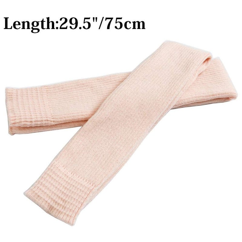 CHUNG Women's Over Knee Thigh High Warm Leg Warmers Stirrup Thermal 80s Long Socks Yoga Ballet Dance,Ballet Pink - Image 2