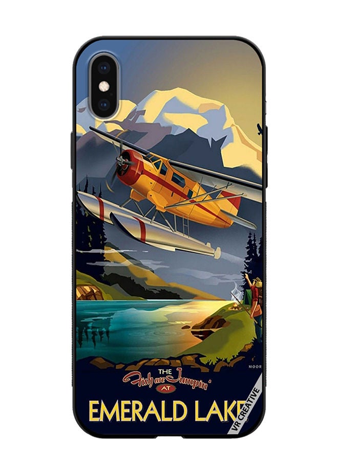 VR CREATIVE Protective Case Cover For Apple iPhone XS Max Emerald Lake Design Multicolour - Image 1