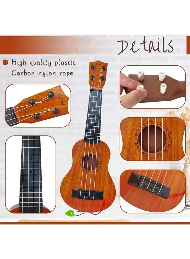 DUNISO Kids Toy Ukulele Guitar, 17 Inch Classical Guitar Musical Toy,Educational Toys, 4 Strings Educational Learning Ukulele for Toddlers, Preschoolers and Kids Boys Girls Beginner - Image 4