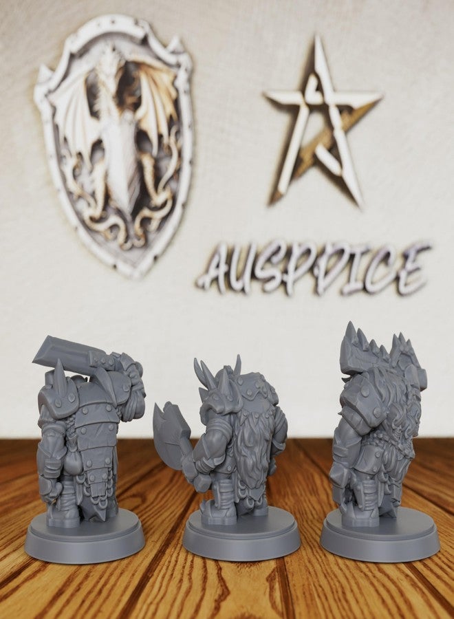 AUSPDICE Gothic Heavy Armored Orc Squad - 3pc Unpainted 28mm Scale Brutal Warrior Figures for Tabletop Gaming, Fantasy Grunt Minis Figurine for TTRPGs - Ork Warriors (AS538) - Image 5