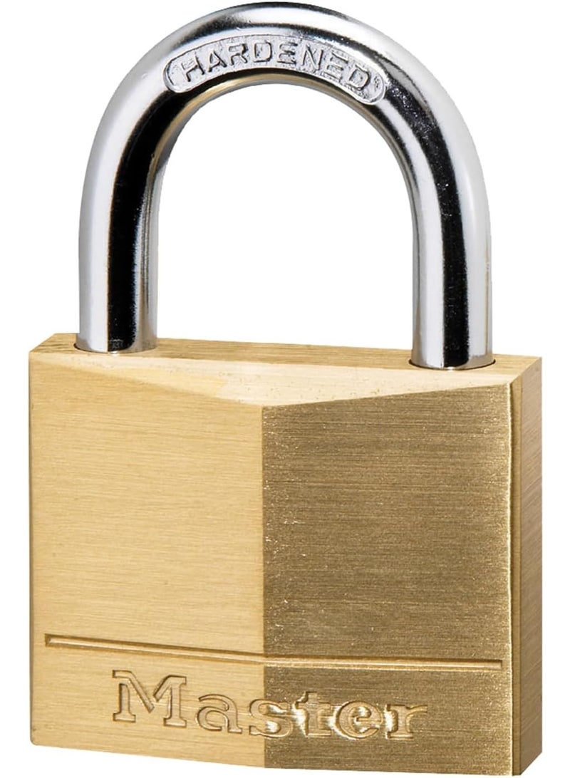 Master Lock Master Lock 140D Padlock, 1 Pack, Brass  - Image 1