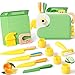Yeeammk Toddler Cooking Set with Storage BoxKids Kitchen SetSafe PP Material Montessori Kitchen Tools for Real CookingDishwasher SafeFun BirdShaped Organizer Toddler Knife Set - Image 2
