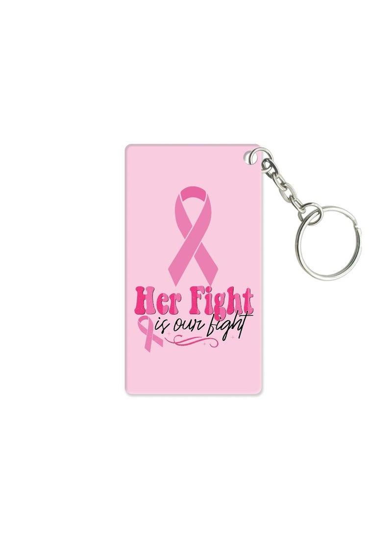 برينت شوب فور مي سلاسل مفاتيح للتوعية من PinkCancer - سلاسل مفاتيح ملهمة من الأكريليك بشريط وردي - تدعم مقاتلي PinkCancer والناجين والمحاربين - مثالية لجمع التبرعات والأحداث  - Image 1