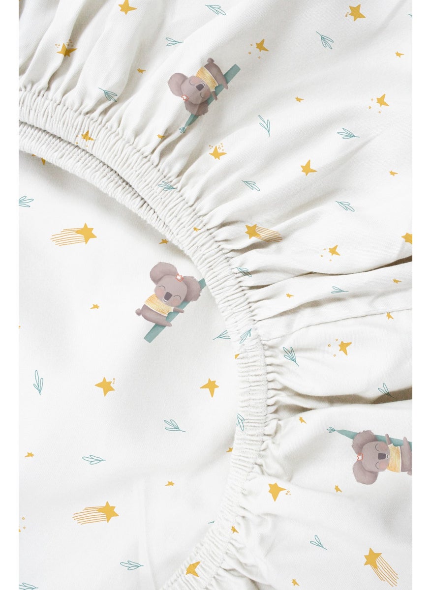Casadora Baby Koko 100% Cotton Satin Elastic Baby/Child Sheet - 100 x 200 cm  - Image 4