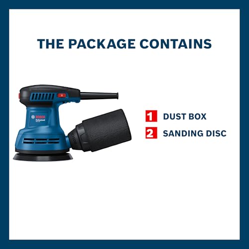 BoSCH GEX 125 Professional Random Orbit Sander | 280 W| Sanding Pad of 125 mm | No-load Speed 7,500 – 12,000 RPM | Orbital Stroke Rate of 15,000 – 24,000| Low Vibration Level 3.8 m/s²| 1 Yr Warranty - Image 2