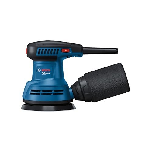 BoSCH GEX 125 Professional Random Orbit Sander | 280 W| Sanding Pad of 125 mm | No-load Speed 7,500 – 12,000 RPM | Orbital Stroke Rate of 15,000 – 24,000| Low Vibration Level 3.8 m/s²| 1 Yr Warranty - Image 1