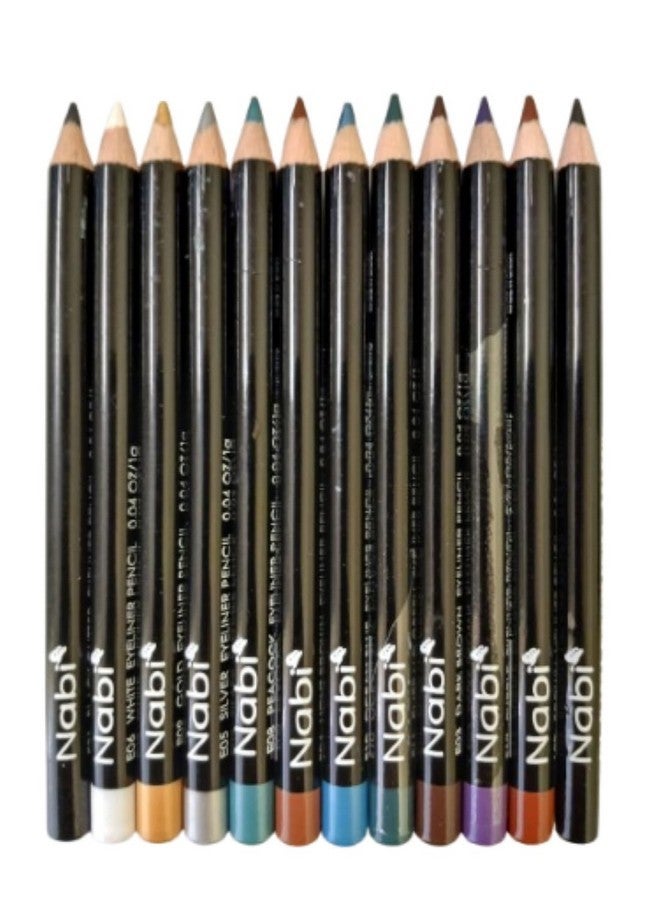 نابي ١٢ قطعة، ١٢ لونًا من محدد العيون (مختلط، ٥.٥) - Image 1