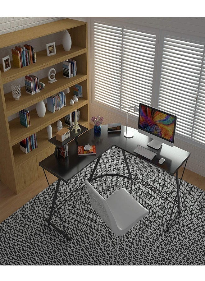 Raffine - L-Shape Gaming Table Computer Desk with Large Monitor Stand - Sturdy Writing Workstation Perfect for Gaming and Home Office Use, Measuring 258 x 46 x 74 cm - Image 1
