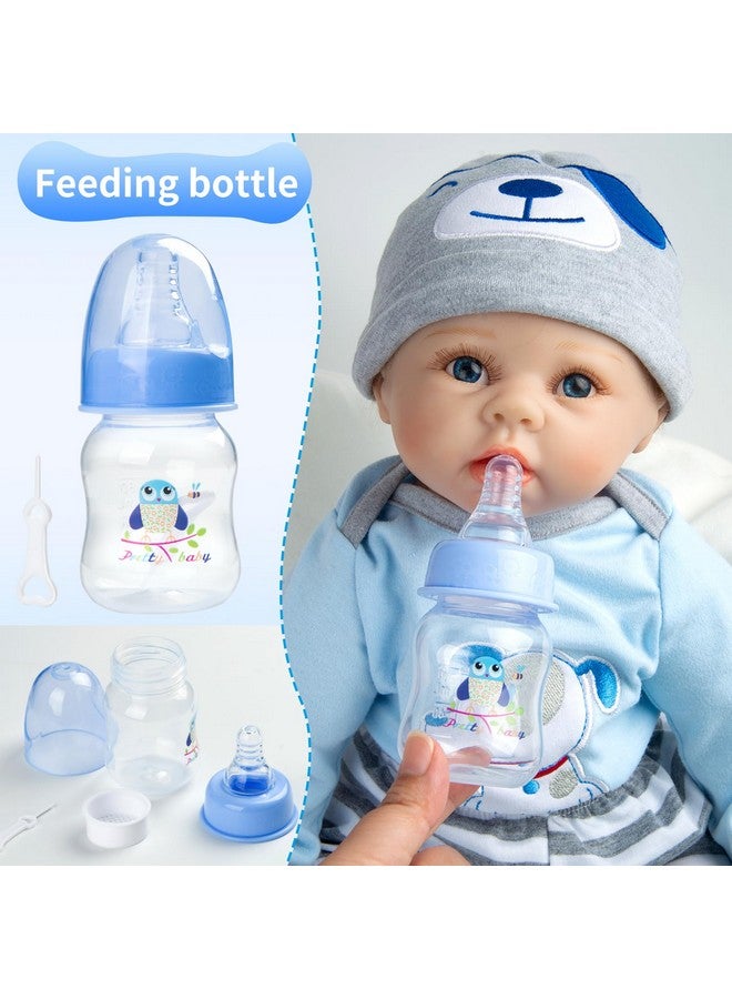 Pedolltree 5 Pieces Set Reborn Baby Dolls Accessories Include Baby Dolls Bottles And Pacifiers And Dipers And Fidget Spinner For 17-24 Newborn Boy Dolls - Image 2