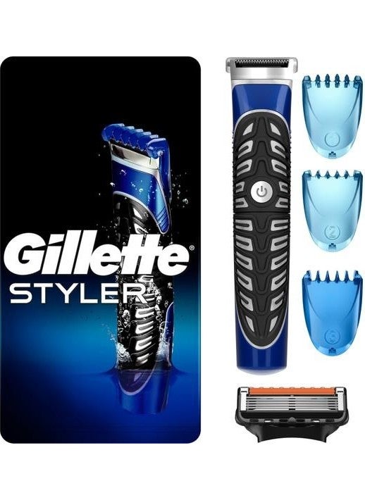 Gillette - Fusion Styler 4 in 1 Precision Body Hair and Beard Trimmer Shaver and Edge Trimmer - Image 1