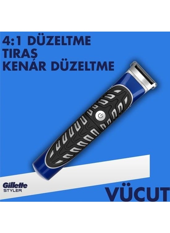 Gillette - Fusion Styler 4 in 1 Precision Body Hair and Beard Trimmer Shaver and Edge Trimmer - Image 1