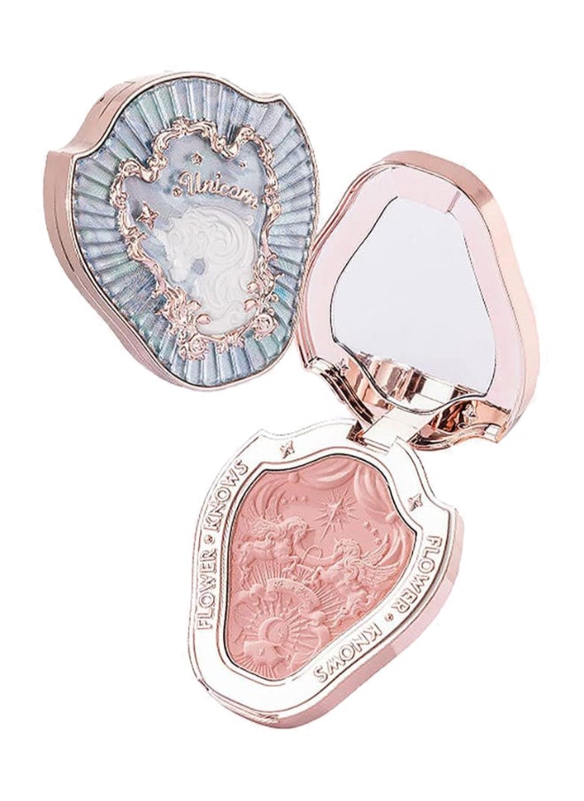 Flower Knows - Unicorn Series Embossed Blush Natural Cheek Makeup 5g 05 Unripe Peach - Image 1