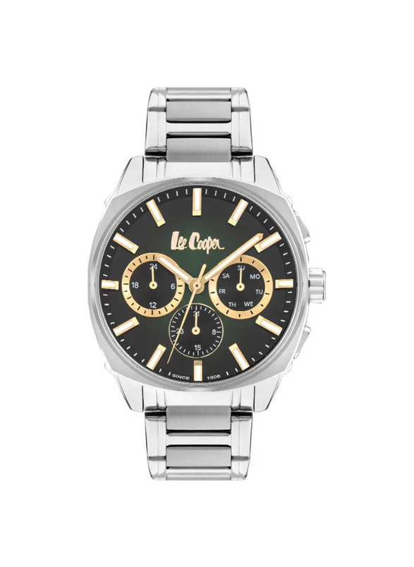 Lee Cooper Lee Cooper LC07925.370 Men Multi Function Display Watch & Metal Strap Silver