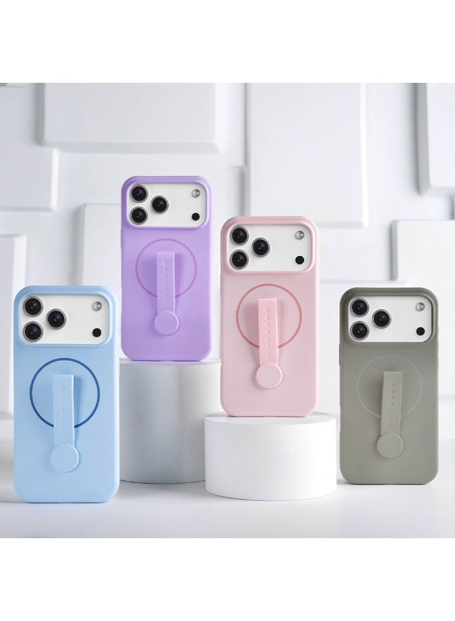 Kannzz Trending Silicone Phone Case with Wristband Strap – Soft Protective Cover for iPhone 17 Series - Brown - Image 3