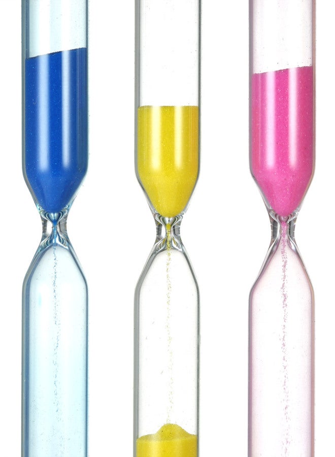 3 in 1 Colorful Hourglass Sandglass(1min/3mins/5mins) Tooth Brushing Tea Egg Cooking Sand Clock Timer with Wooden Frame  - Image 5
