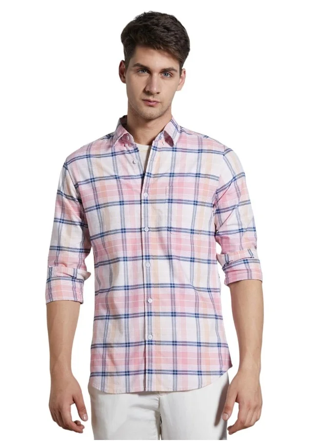 دينيس لينغو Pink Regular Shirt for Men - Stylish, Comfortable