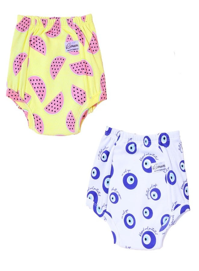SNUGKINS Potty Training Pull-up Pants | Padded Underwears for Babies/Kids/Toddlers. (in, Age, 3 Years, 4 Years, Pack of 2 - Evil & Melon) - Image 1