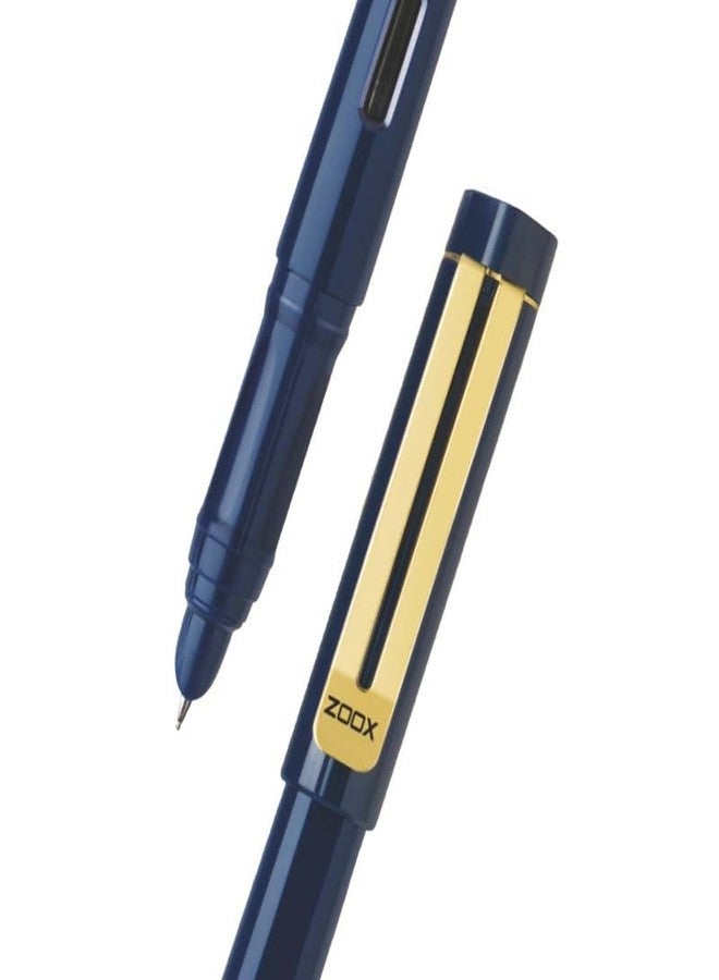 فلير قلم حبر Flair Zoox A9 ink-it Gold | تقنية الحبر السائل مع طرف إيريديوم | 3 خراطيش حبر ومحول حبر واحد | حبر أزرق، عبوة من قطعتين (قد يختلف لون الجسم) - Image 4