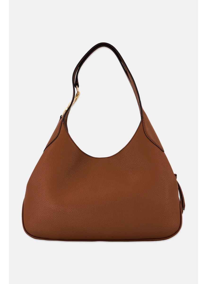 Michael Kors Women Brand Logo Hobo Bag 28 H x 36 L x 11 W cm, Tan  - Image 3