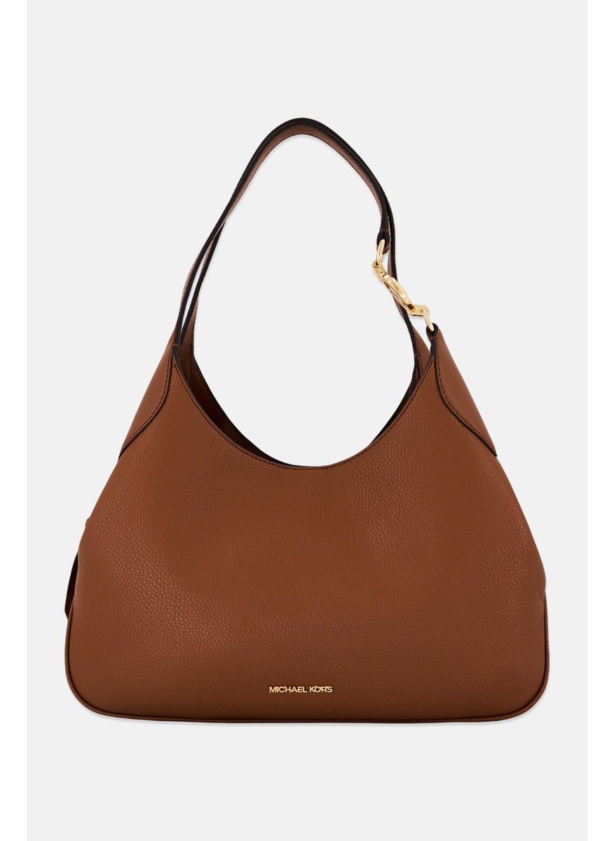 Michael Kors Women Brand Logo Hobo Bag 28 H x 36 L x 11 W cm, Tan  - Image 1