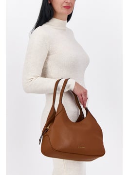 Michael Kors Women Brand Logo Hobo Bag 28 H x 36 L x 11 W cm, Tan  - Image 2