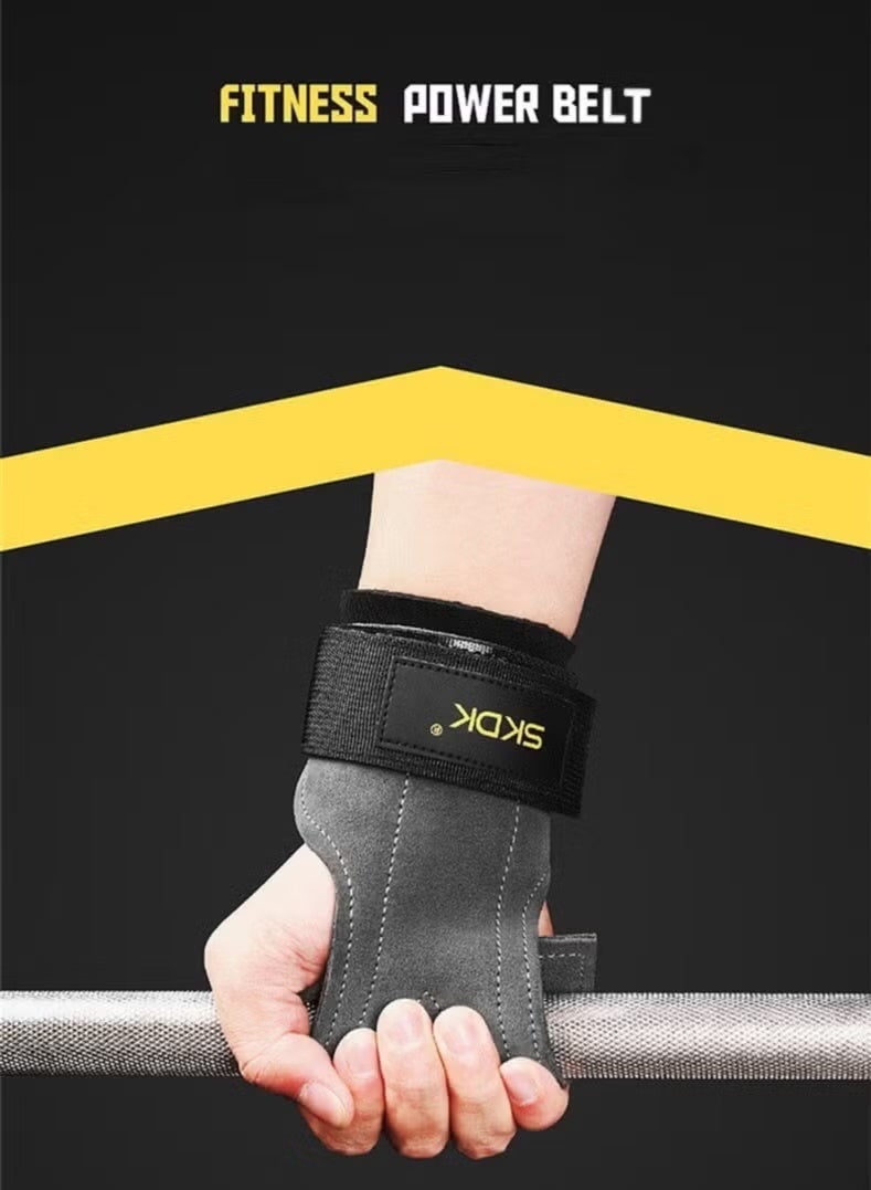 SKDK 2 Pack Wrist Straps for Weightlifting,Double Layer Leather Weightlifting Wrist Strap for Deadlift and Powerlifting, Adjustable Padded Gym Workout Lifting Wrist Gym Lifting Straps - Image 5