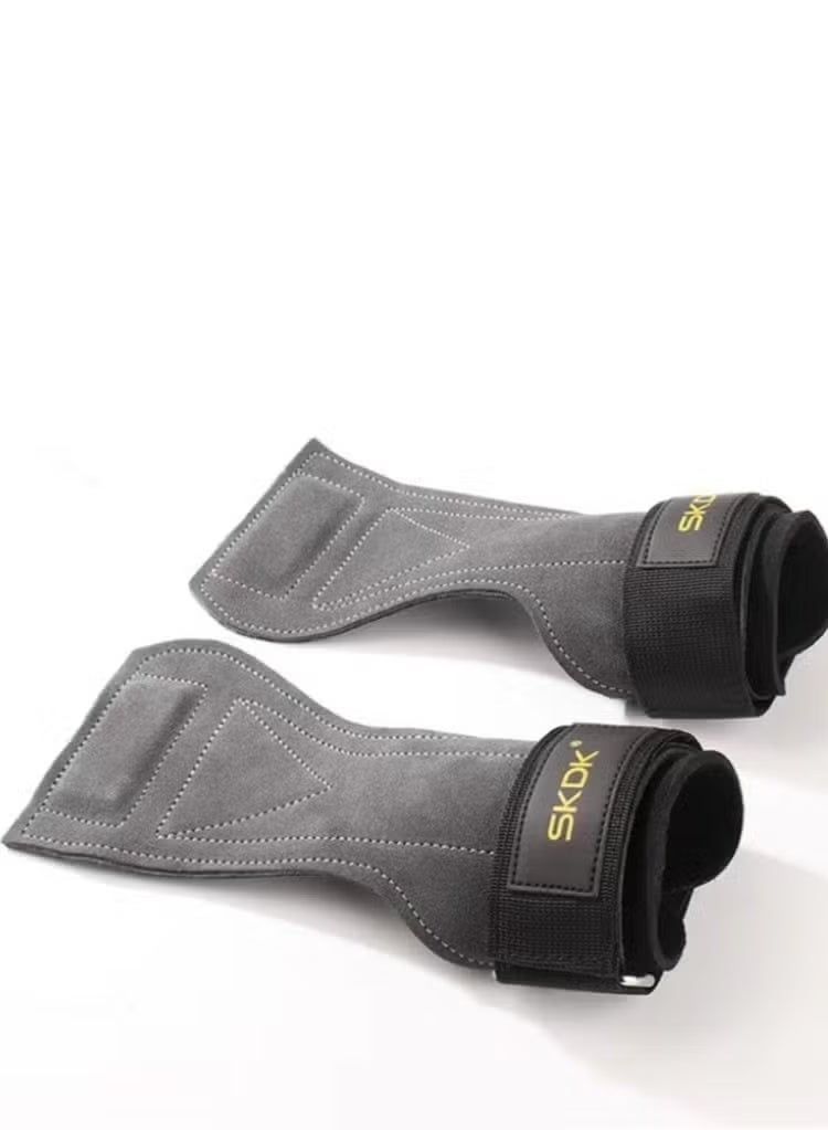 SKDK 2 Pack Wrist Straps for Weightlifting,Double Layer Leather Weightlifting Wrist Strap for Deadlift and Powerlifting, Adjustable Padded Gym Workout Lifting Wrist Gym Lifting Straps - Image 4