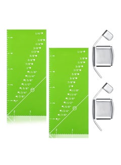 SYOSI Seam Allowance Ruler and Magnetic Seam Guide Set for Sewing Machine, 4 Pieces Seam Allowance Ruler and Magnetic Seam Guide for 1/8 to 2 Inch Straight Line Hems