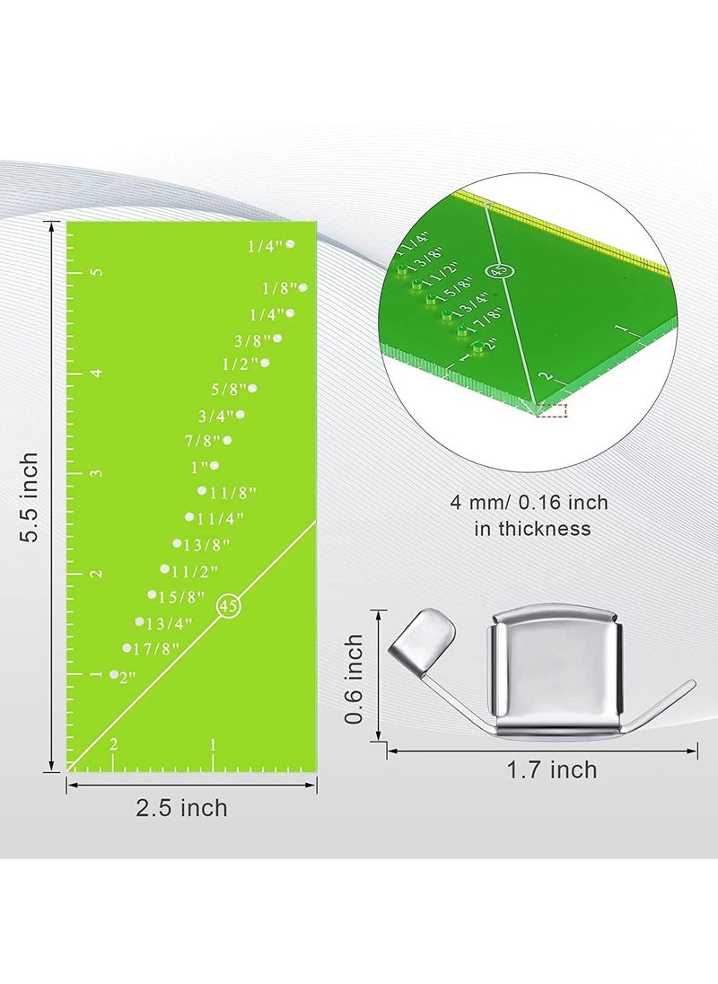 SYOSI - SYOSI Seam Allowance Ruler and Magnetic Seam Guide Set for Sewing Machine, 4 Pieces Seam Allowance Ruler and Magnetic Seam Guide for 1/8 to 2 Inch Straight Line Hems - Image 1